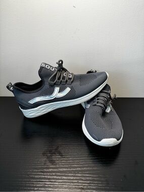 Outwoods Black Knit Women's Sneakers with White Sole